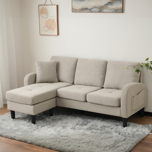 Shape corner sofa linen - sofa, 3