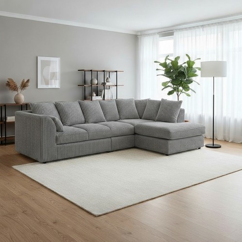 Grey jumbo cord seater - 5,