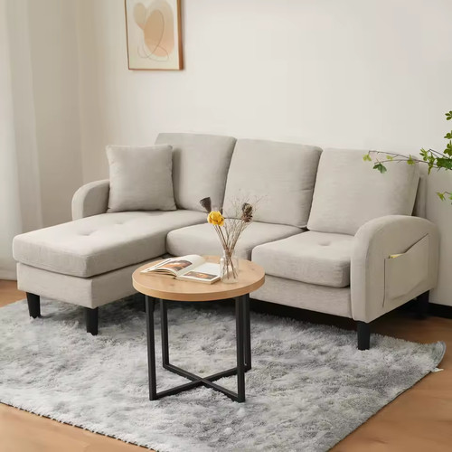 Shape corner sofa linen - linen, 3