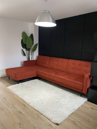 Shape corner sofa burnt - l,