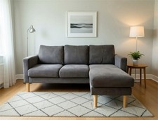 Small brown L shape sofa