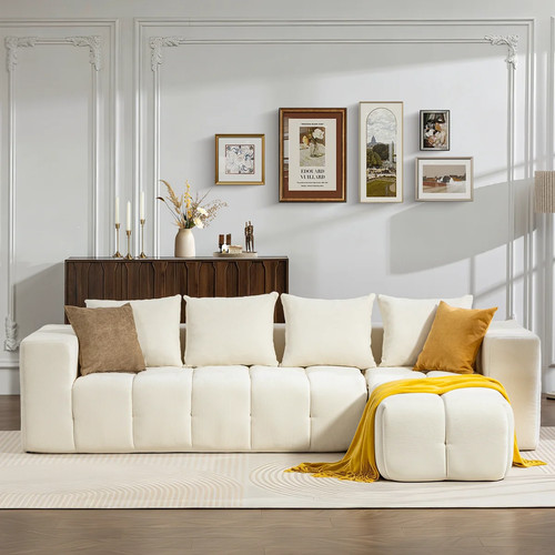 Modular chenille cloud sofa - modular,